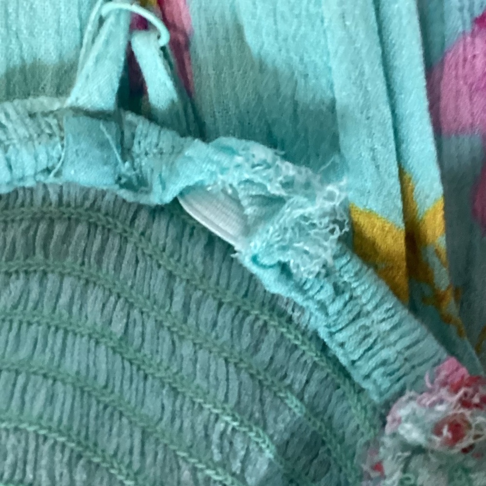 591. Free People Pastel Smocked Sundress Floral Print NWOT Size Large - Picture 12 of 14